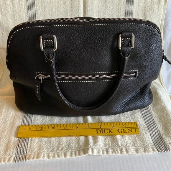 Dooney and Bourke Brown Pebble Leather Satchel - Picture 5 of 10